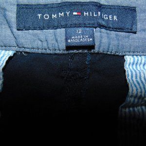 TOMMY HILFIGER Women's Shorts Dark Blue with  Sailboat Print Walking Bermuda 12